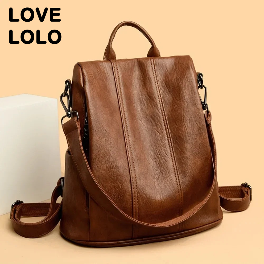 Leather Backpack Vintage - NEW Anti-theft Laptop Backpack for Women
