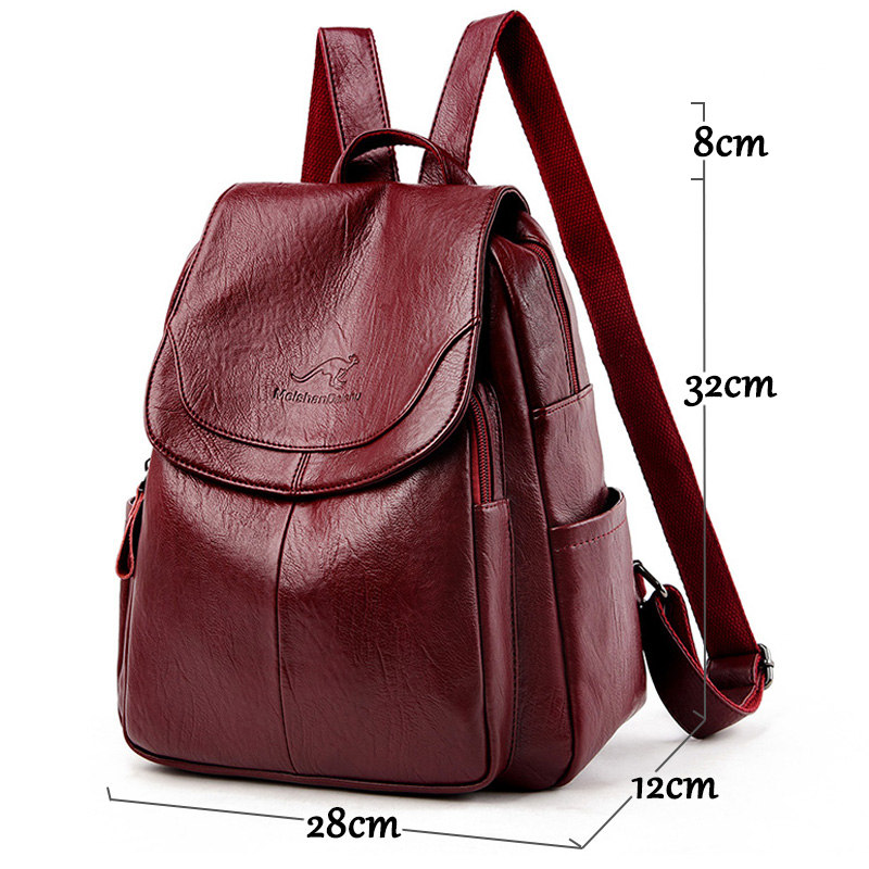 9 Color Women Soft Leather Bac - Leather Backpack Vintage review and price