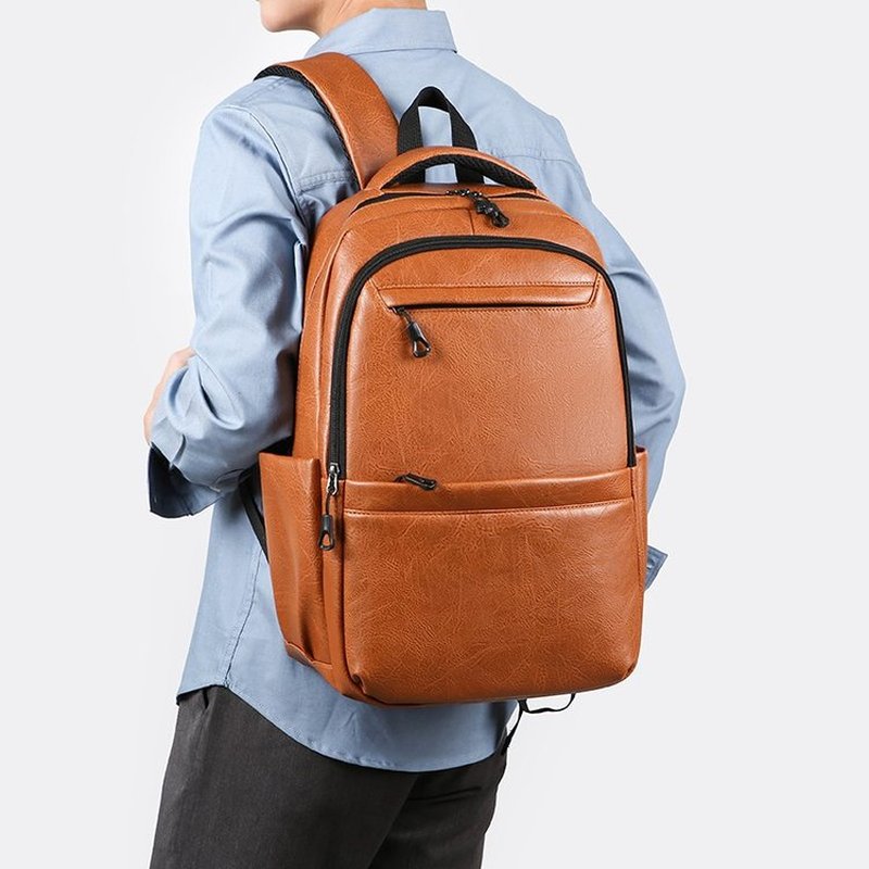 Premium Leather Business Backp - Laptop Backpack 15.6 review and price