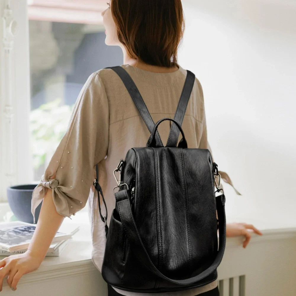 NEW Anti-theft Laptop Backpack - Leather Backpack Vintage review and price