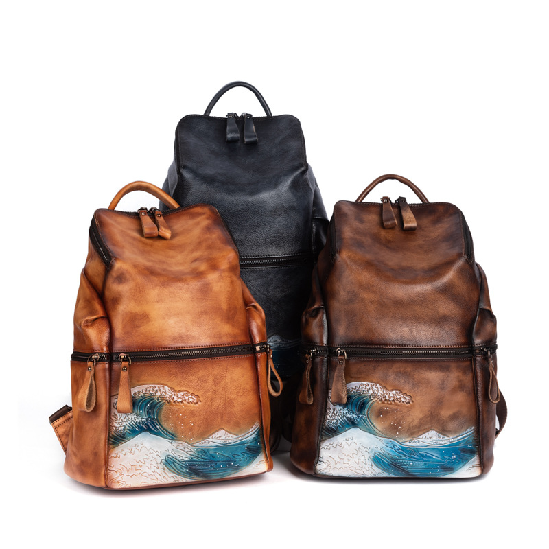 Genuine Real Soft Leather Wome - Leather Backpack Vintage review and price
